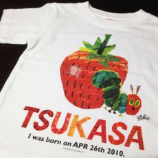 画像2: はらぺこあおむし｜名前入りTシャツ｜FRUIT：フルーツ｜いちご (2)