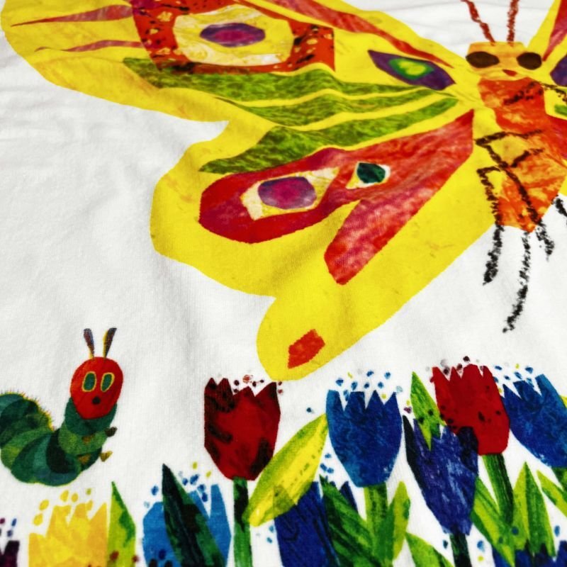 はらぺこあおむし｜名入れバースタオル｜Mサイズ｜今治製｜バタフライ