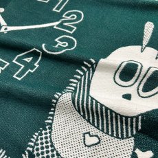 画像2: ［今治製］はらぺこあおむし｜名前入りバースブランケット｜おくるみ｜うまれたじかん｜せいくらべ｜クロック & スケール｜フォレストグリーン (2)