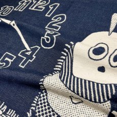 画像2: ［今治製］はらぺこあおむし｜名前入りバースブランケット｜おくるみ｜うまれたじかん｜せいくらべ｜クロック & スケール｜インディゴブルー (2)