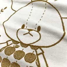 画像2: ［今治製］くまのがっこう｜名前入りバースブランケット｜おくるみ｜せいくらべ｜アップル｜キャラメルイエロー (2)