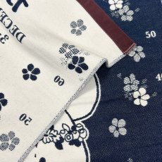 画像4: ［今治製］くまのがっこう｜名前入りバースブランケット｜おくるみ｜せいくらべ｜スケール ジャッキー｜インディゴブルー (4)