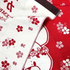 画像4: ［今治製］くまのがっこう｜名前入りバースブランケット｜おくるみ｜せいくらべ｜スケール ジャッキー｜ブライトレッド (4)
