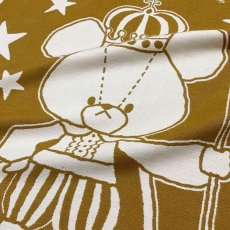 画像2: ［今治製］くまのがっこう｜名前入りバースブランケット｜おくるみ｜せいくらべ｜スターズ｜キャラメルイエロー (2)