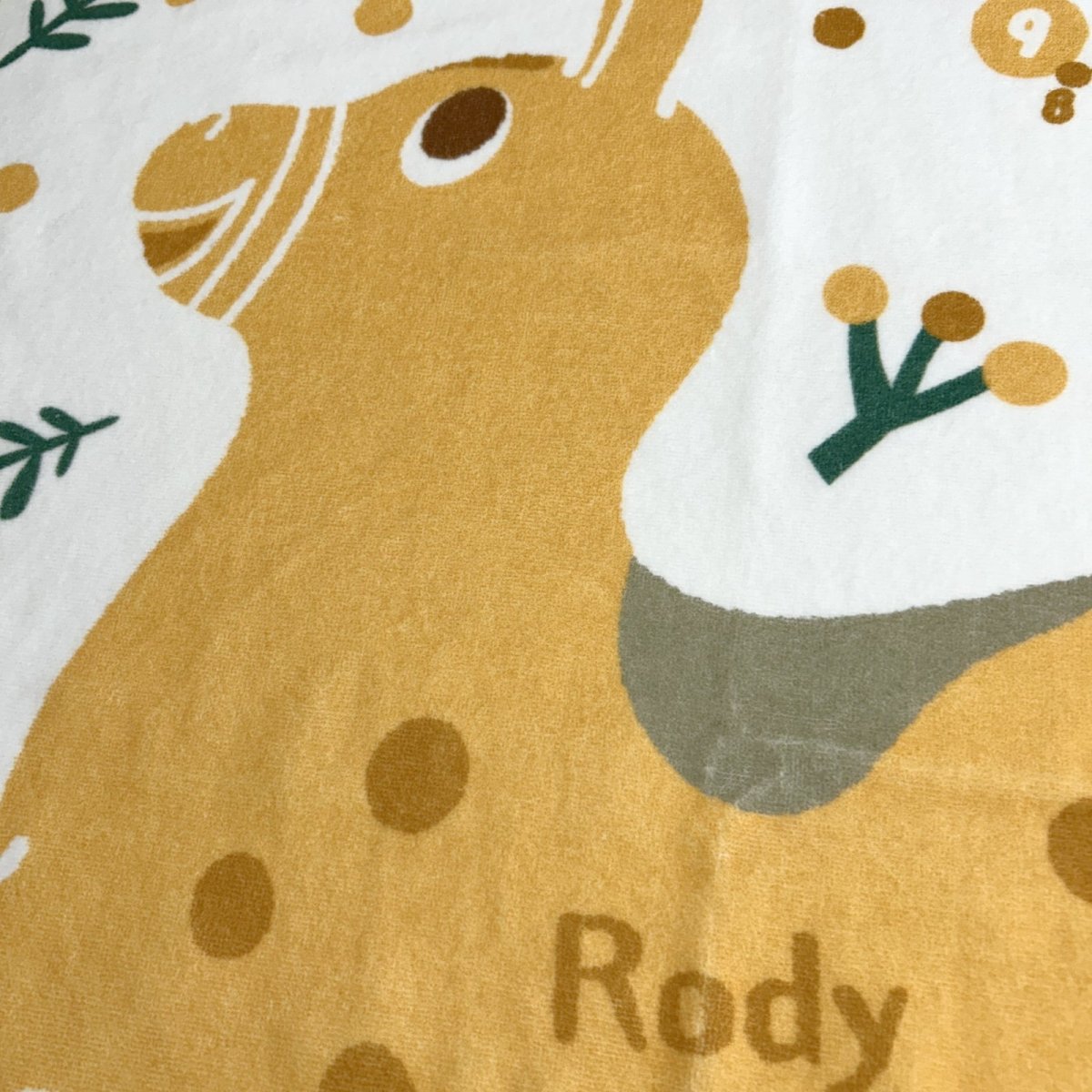 画像2: ロディ｜名入れバースタオル｜Mサイズ｜今治製｜うまれたじかん｜せいくらべ｜ララロディ｜ミモザ（イエロー） (2)