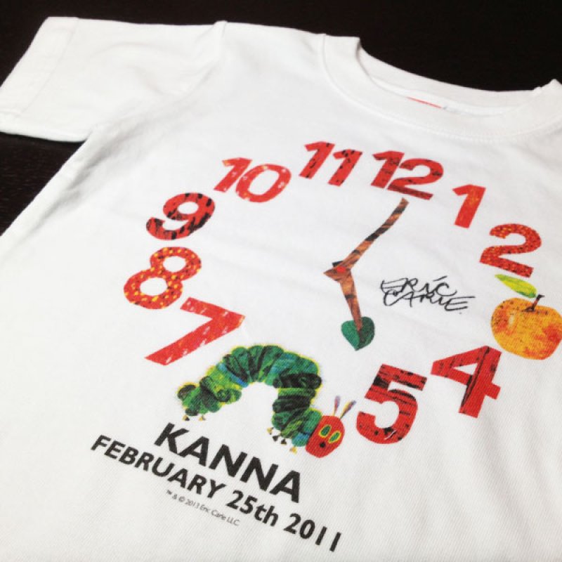 はらぺこあおむし 名前入りTシャツ+スポーツタオルセット｜CLOCK